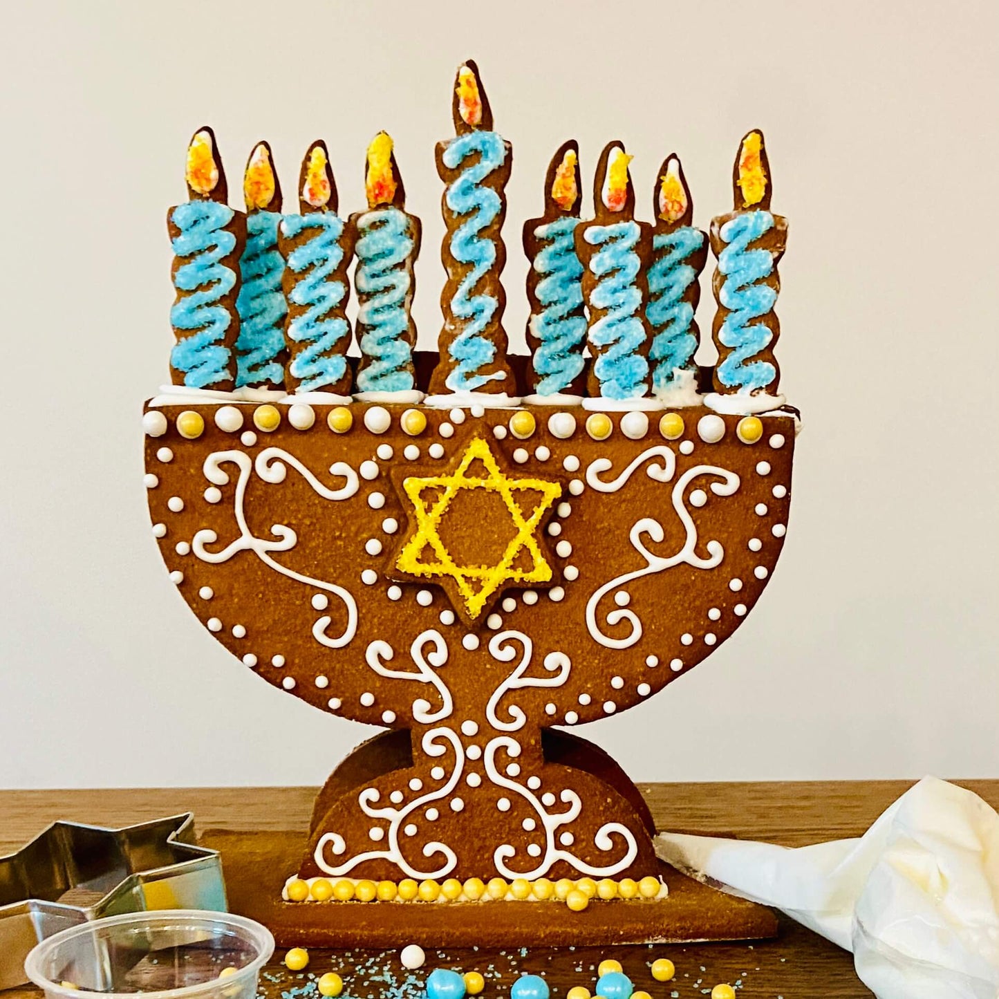 CHANUKAH GINGERBREAD MENORAH DECORATING KIT